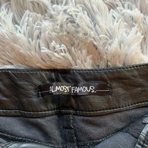 Women’s Black Leather Shorts